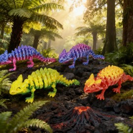 Vashine 3D Printed Ankylosaurus Bone Toys Funny Decoration for Kids Action Figure 3D Printed Dinosaur Collection Toys USA StockColor: Green, Size: 17.5CM