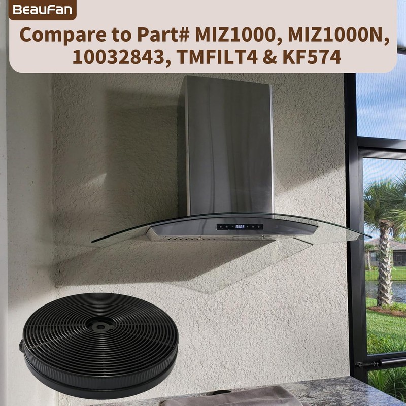 Beaufan 4 Pack MIZ1000 Activated Carbon Filter Compatible with Respekta