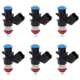 OSKYUO Set of 6 Fuel Injectors 0280158233 Compatible with Dodge Challenger Charger Durango Grand Caravan Chrysler 200 300 Town & Country Jeep Grand Cherokee Wrangler Ram 1500 3.6L V6 5184085AC 4 Holes