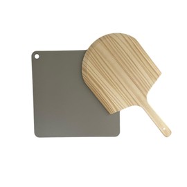 ThermiChef Steel & Peel Package - 14" by 14" Cooking Steel (3/8" Deluxe Thickness) with Pizza Peel - Made in the USA