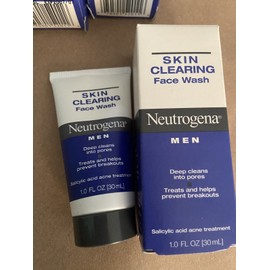 Neutrogena Men Skin Clearing Face Wash Deep Cleans Into Pores 1.0 Fl Oz 30ml