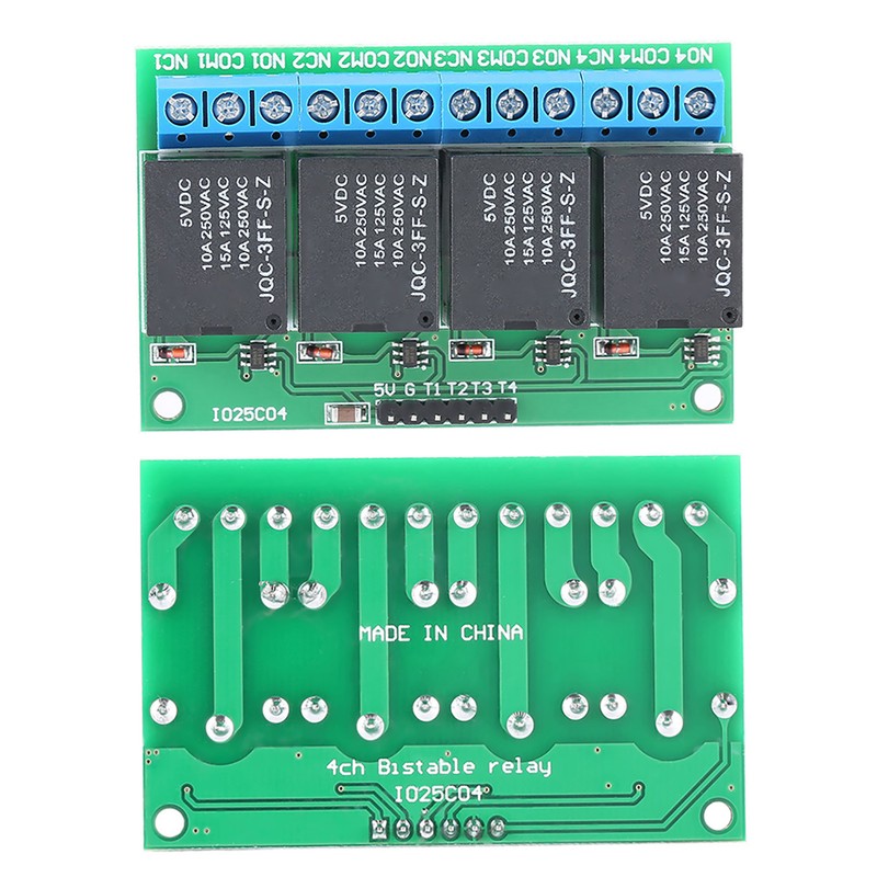 4 Channel 5V Flip Flop Latch Relay Bistable Self locking