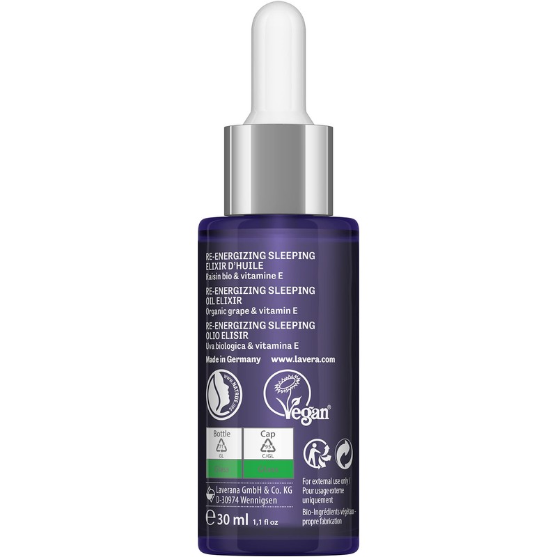 lavera Re-Energizing Sleeping Oil Elixir - Natural Cell Renewal -