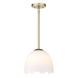 Brinkley Small Pendant Brushed Champagne Bronze with Porcelain Shade- Pendant Lights, Ceiling Light, Ceiling Light Fixture, Pendant Lights Kitchen Island, Dining Room Light Fixture
