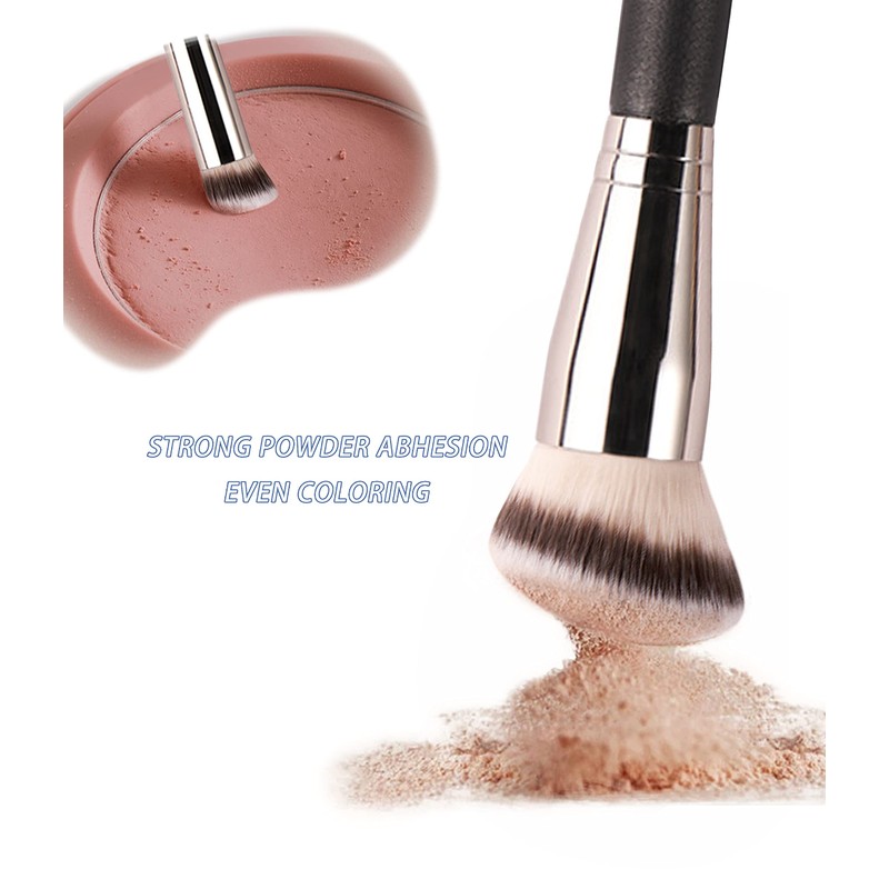 XUFAN 3PCS Foundation Concealer Brushes, Under Eye Mini Angled Brush,