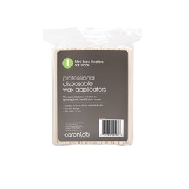 Caronlab Disposable Mini Wooden Spatula Brow Beaters, 500 count