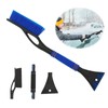 langyoujia Car Ice Scraper with Broom, 2-in-1 Car Ice Scraper