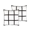 zalati Pillowcases 2pcs Cushion Covers Polyester with 9 Grid Blanks