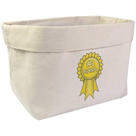 Azeeda Large '#1 Nana Rosette' Canvas Organiser/Storage Bag (OR00008205)