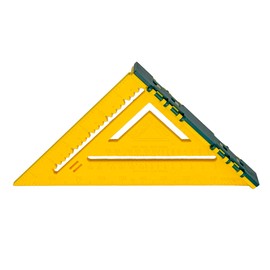 Rapid Rafter Double-Sided Square, Metal Strip for Level, Folds Flat, Yellow and Hunter Green, Tool for Carpenters and Framers - Made in The USA