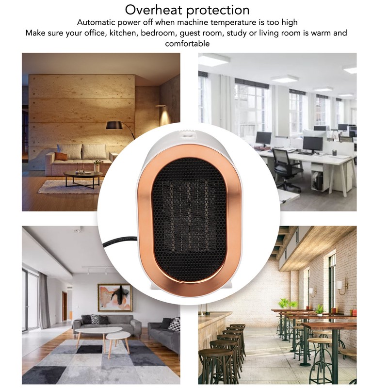 Desktop Heater Fan PTC Fast Heating Overheat Protection Low Noise
