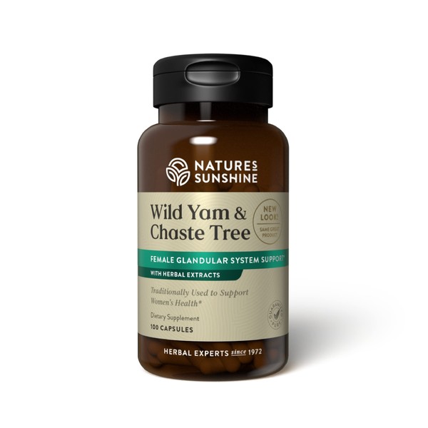 Nature's Sunshine Products Wild Yam & Chaste Tree, 100 caps, Kosher | Supports Healthy Hormone Levels and Supports the Mature Female Reproductive System