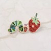 Caterpillar And Strawberry Enamel Pin Set Of 2 - It’s