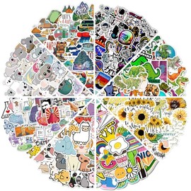 Pegatinas Vinilo,400Pcs Cute Colorido Impermeable Calcomanias,Divertida Estampas para Termos Laptop Auto Monopatín Premios de Aula,Pegatinas Kawaii para Adolescentes Niñas Niños Adultos
