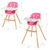 HONEY JOY Baby High Chair, 3 in 1 Convertible Wooden