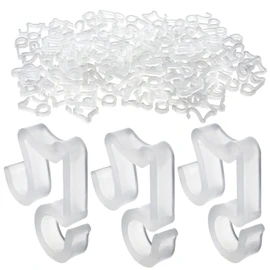 AccEncyc 100 Pcs Outdoor Light Clips Hooks for Outdoor String Lights Gutter Clips for Hanging Christmas Village Accessories