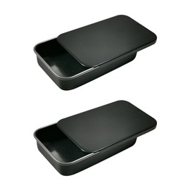 LIGHUFEIC 2Pack Dental Floss Portable Case,Dental floss Dispenser,Storage 24 Picks Adult Floss in Box,Refillable Glide floss,Portable Travel Floss Box for Travel(Black)