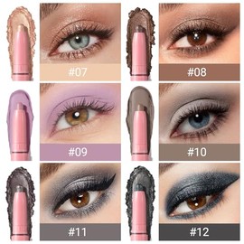 Erinde Set de 6 Sombras de Ojos en Barra, Larga Duración, Set B | Sombras de Ojos Brillantes y Mates en Barra, Resistentes al Agua y que no se Acumula