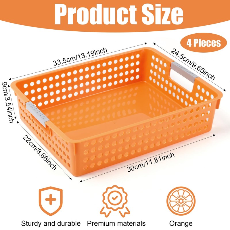 CACASO 4 Pack Turn in Trays Classroom,Paper Trays for Classroom,Organization