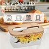 Large Butter Dish with Lid for Countertop,Sunflower Ceramic Covered Butter