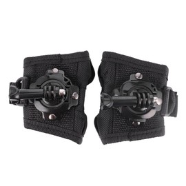 jojofuny 2pcs Swiveling Wrist Mounts 360-degree Rotation Action Camera Glove Style Wrist Holder for Sports