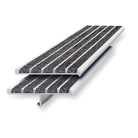 Stair Nosing, Black, 48in W, Extruded Alum