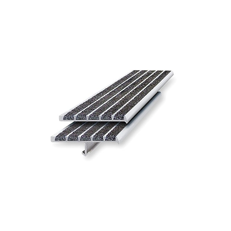 Stair Nosing, Black, 48in W, Extruded Alum
