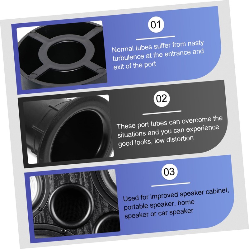 Gatuida 16pcs Abs Speaker Port Tube for Improved Low Frequency