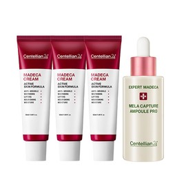 Centellian 24 [Directly managed by head office] Centellian 24 Madeca Cream Active Skin Formula 50mlx3 + Mela Capture Ampoule Pro 30ml / 센텔리안24 [본사직영] 센텔리안24 마데카크림 액티브스킨포뮬러50mlx3개 + 멜라캡처앰플pro30ml