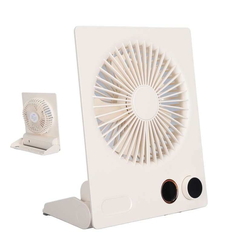 Ultra Thin Table Fan Desktop Flat Battery Operated Standing Hanging