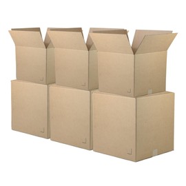 The Boxery Moving Boxes 10-Pack Small | 15x10x10 inch Brown/Kraft Corrugated Cardboard Packing, Moving & Storage for Business/Home – Durable - Eco-Friendly, Recyclable - Made in the USA