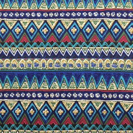 Sheicon Tela con estampado de olas oceánicas de The Yard de algodón y lino mezclado estilo japonés para proyectos de bricolaje (azul clásico, 1 yarda)