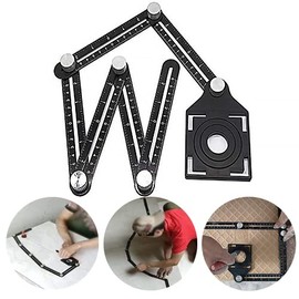 Angle Measuring Ruler Multi Angle Ruler Easy Angle Measuring Folding Ruler for DIYERS Handymen Builders Carpenters, Tilers, Craftsmen