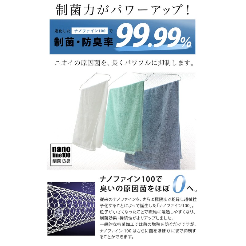 Hiorie Face Towels, Antibacterial, Odor Resistant, Hotel Style Towels, Set