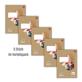 Staufen Style Musikheft - 5 Hefte je 8 Blatt, 12 Notensysteme, DIN A4, 80 g/m² Papier