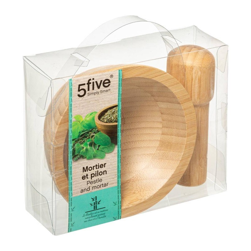 Maison Futée Bamboo Mortar and Pestle 13 cm x 5