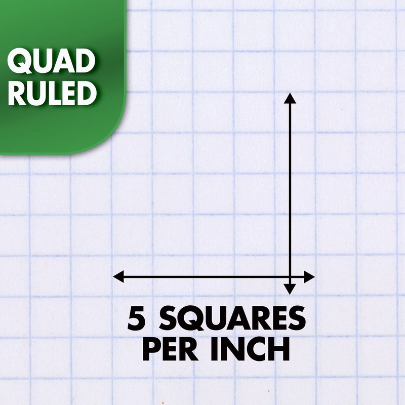 Mead Spiral Notebook, 1 Subject, Graph Ruled Paper, 7-1/2" x