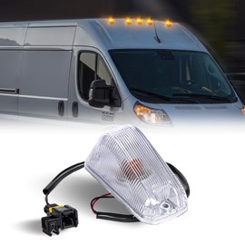 DERMOKA 1PCS Cab Roof Top Marker Lights Clearance Running Lamps for 2014-2023 Dodge Ram ProMaster 1500 2500 3500 with OE Socket, Halogen Bulb Clear Len