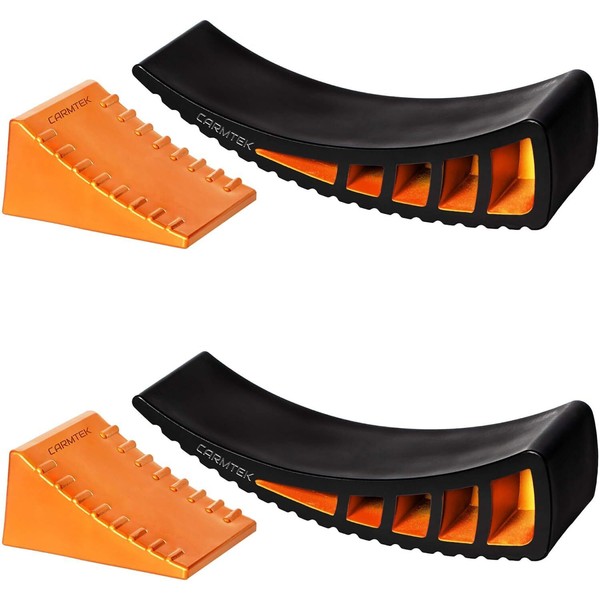 Camper Leveler 2-Pack Kit Curved RV Levelers with Trailer Wheel