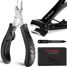 Nail Clippers for Men, Toenail Clippers for Seniors Thick Nails, Heavy Duty Large Fingernail Clipper with 15mm Wide Jaw Opening, Professional Podiatrist Toe Nail Clippers for Ingrown Toenails