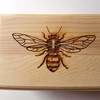 Honey Bee Latched Wooden Box - Free Engraved Personalization, Engraved