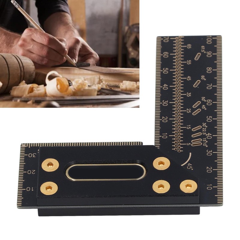 100mm Woodworking Scriber L Shape Square Ruler Aluminum Alloy Carpenter