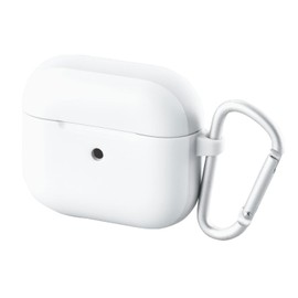Elecom AVA-AP3TSWH Touch Slim Case with Carabiner, 3rd Generation AirPods (2021 Model), White