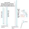 24 Inch Horizontal Window Blind Wand Replacement with Hook Plastic