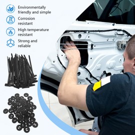 100PCS Nylon Universal Cable Tie Buckle, Heavy Duty Self-Locking Nylon Zip Ties Holder, Multipurpose Plastic Cable Ties Tool