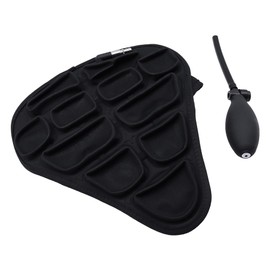 Sarini Gel Bicycle Saddle Cover 26.5 x 24 cm, Soft 3D Airbag, Comfortable Gel Cover for Mountain Bike Spinning Bikes, Bicycle Seat Cushion (Size M)