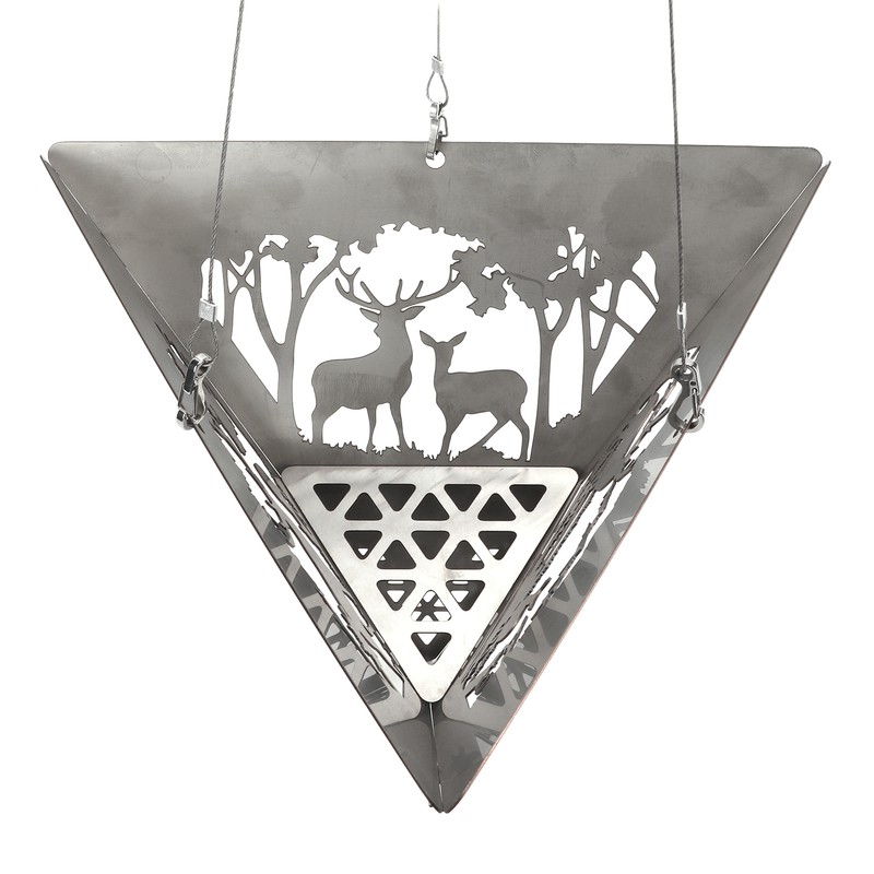 Triangular Campfire Grill Hanger Outdoor Portable Reindeer Bonfire Fire Pit