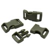 15 Pack Curved Side Quick Release Plastic Buckles for Paracord