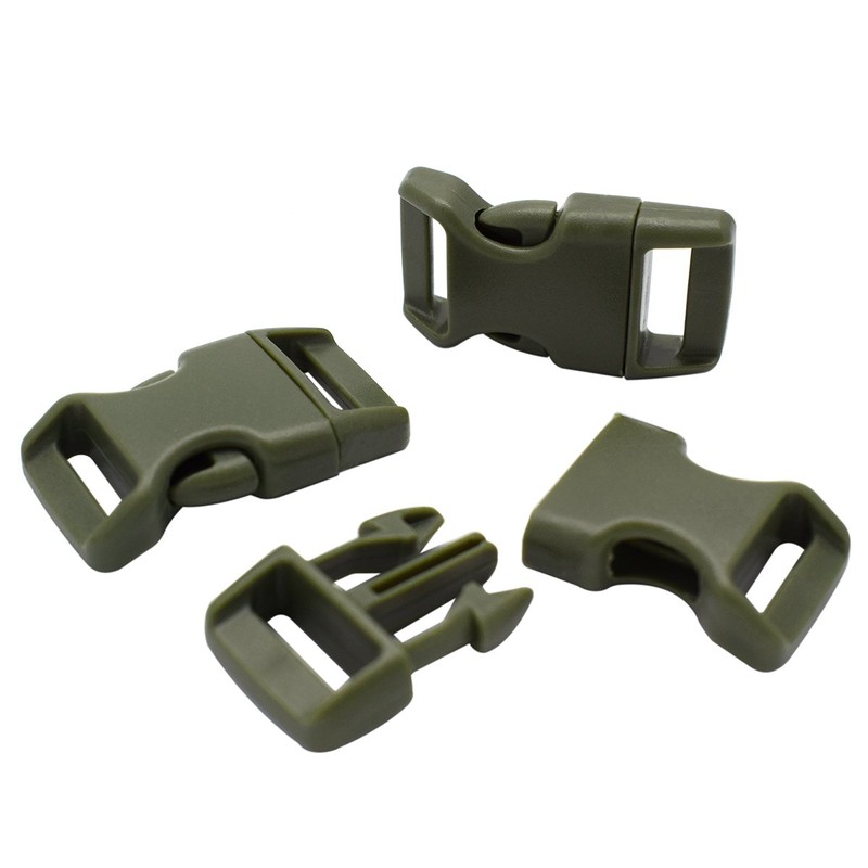 15 Pack Curved Side Quick Release Plastic Buckles for Paracord