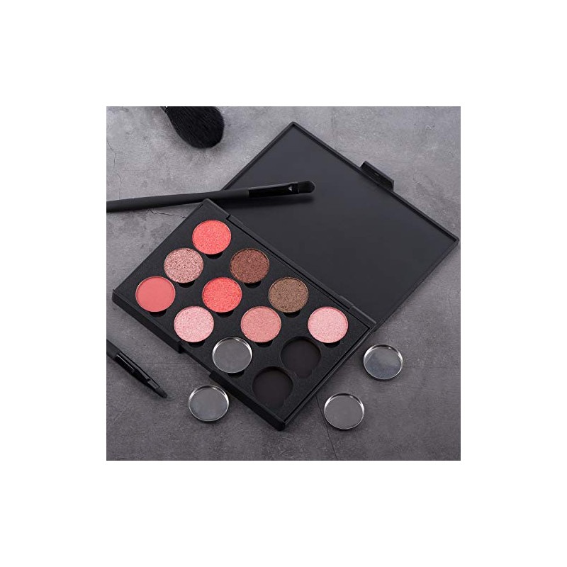 Allwon Empty Magnetic Eyeshadow Makeup Palette with 12Pcs 26mm Round